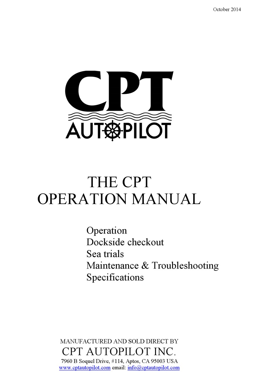 CPT OPERATION MANUAL Pdf Download ManualsLib