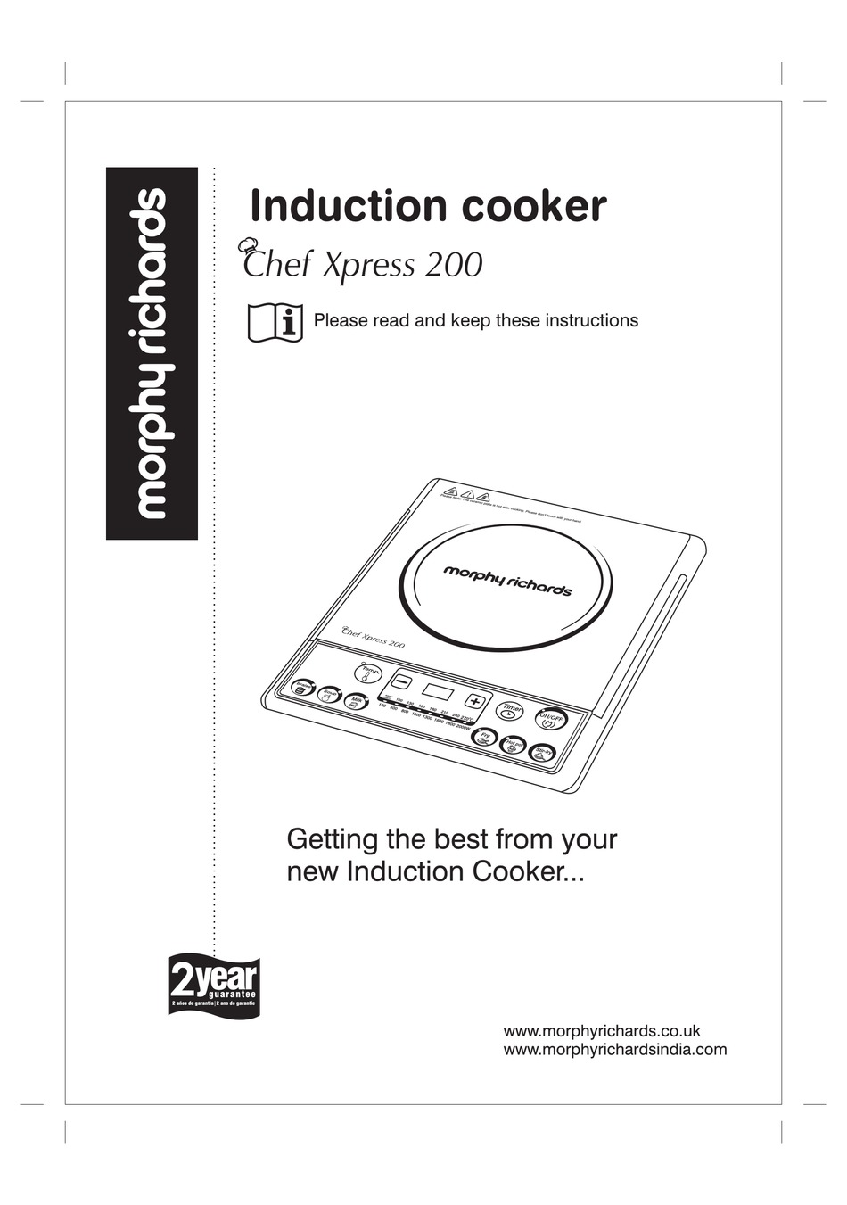 MORPHY RICHARDS CHEF XPRESS 200 INSTRUCTIONS MANUAL Pdf Download