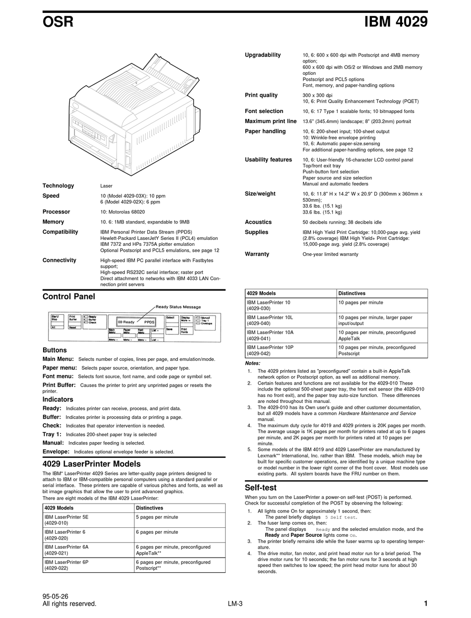 lexmark-ibm-4029-user-manual-pdf-download-manualslib