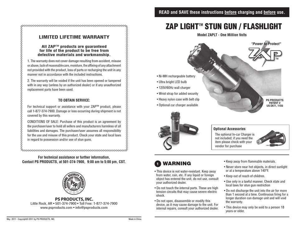 ZAP ZAPLT USER INSTRUCTIONS Pdf Download ManualsLib
