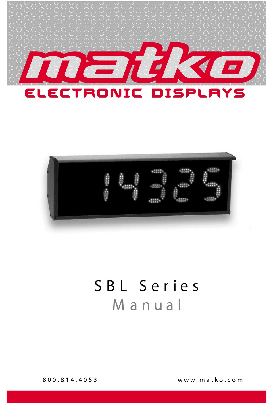 Matko Sbl Series Manual Pdf Download Manualslib