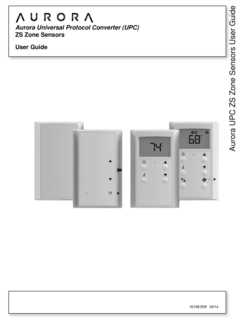 AURORA ZS STANDARD USER MANUAL Pdf Download ManualsLib