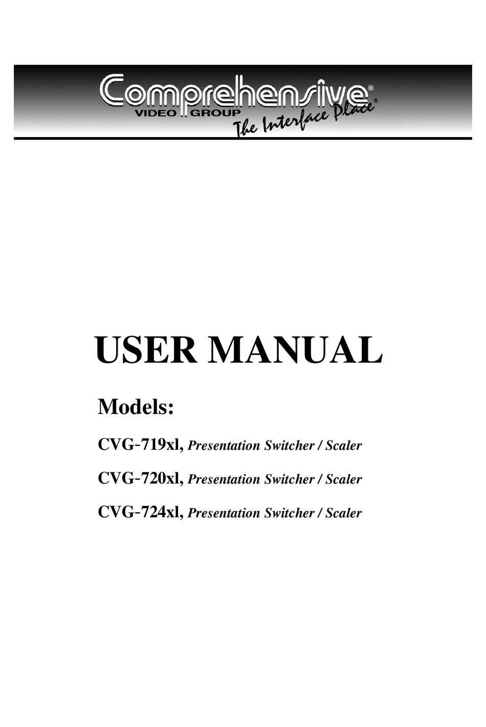 comprehensive-cvg-719xl-user-manual-pdf-download-manualslib