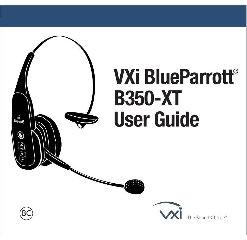 VXI BLUEPARROTT B350-XT USER MANUAL Pdf Download | ManualsLib