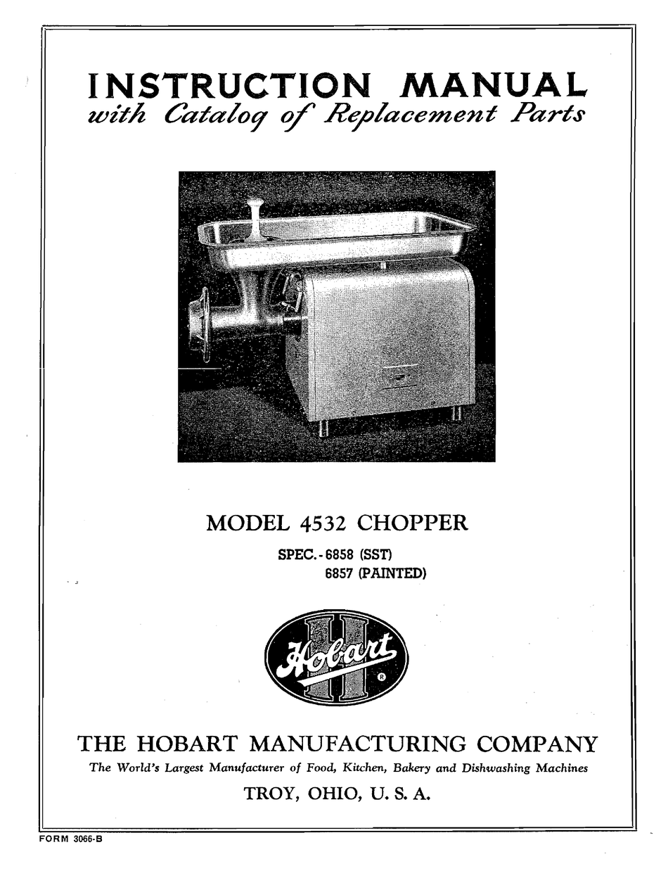 hobart meat grinder model 4532