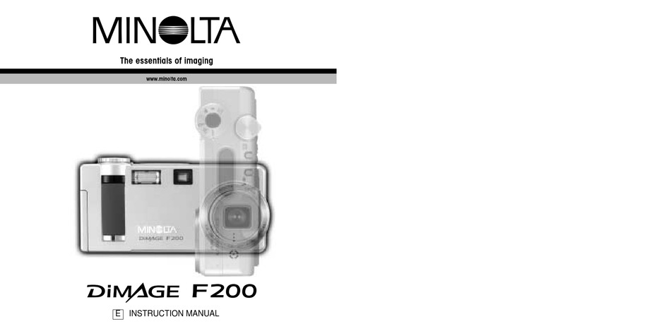 MINOLTA DIMAGE F200 INSTRUCTION MANUAL Pdf Download | ManualsLib