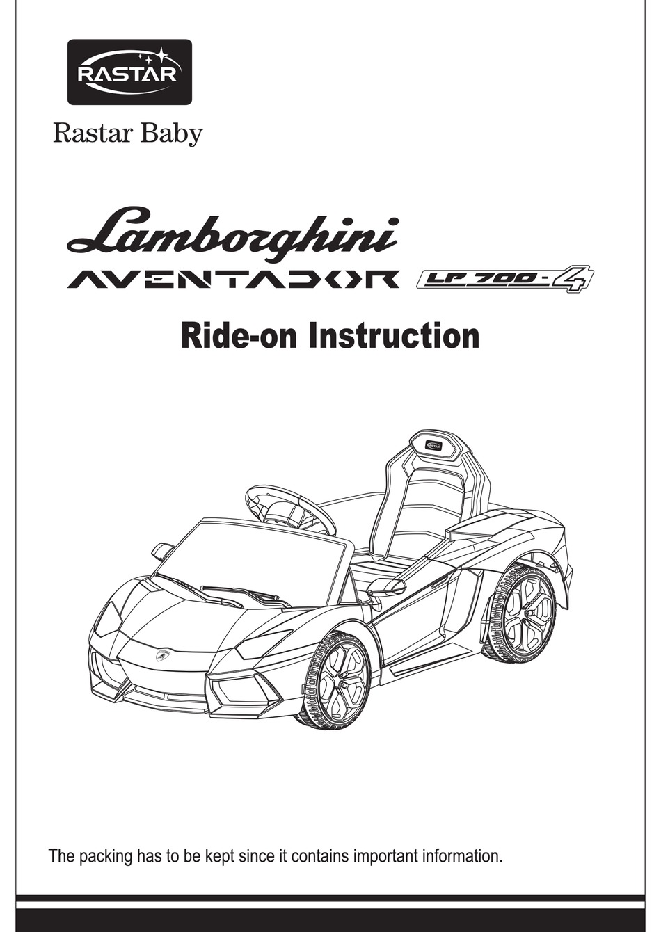 rastar lamborghini ride on