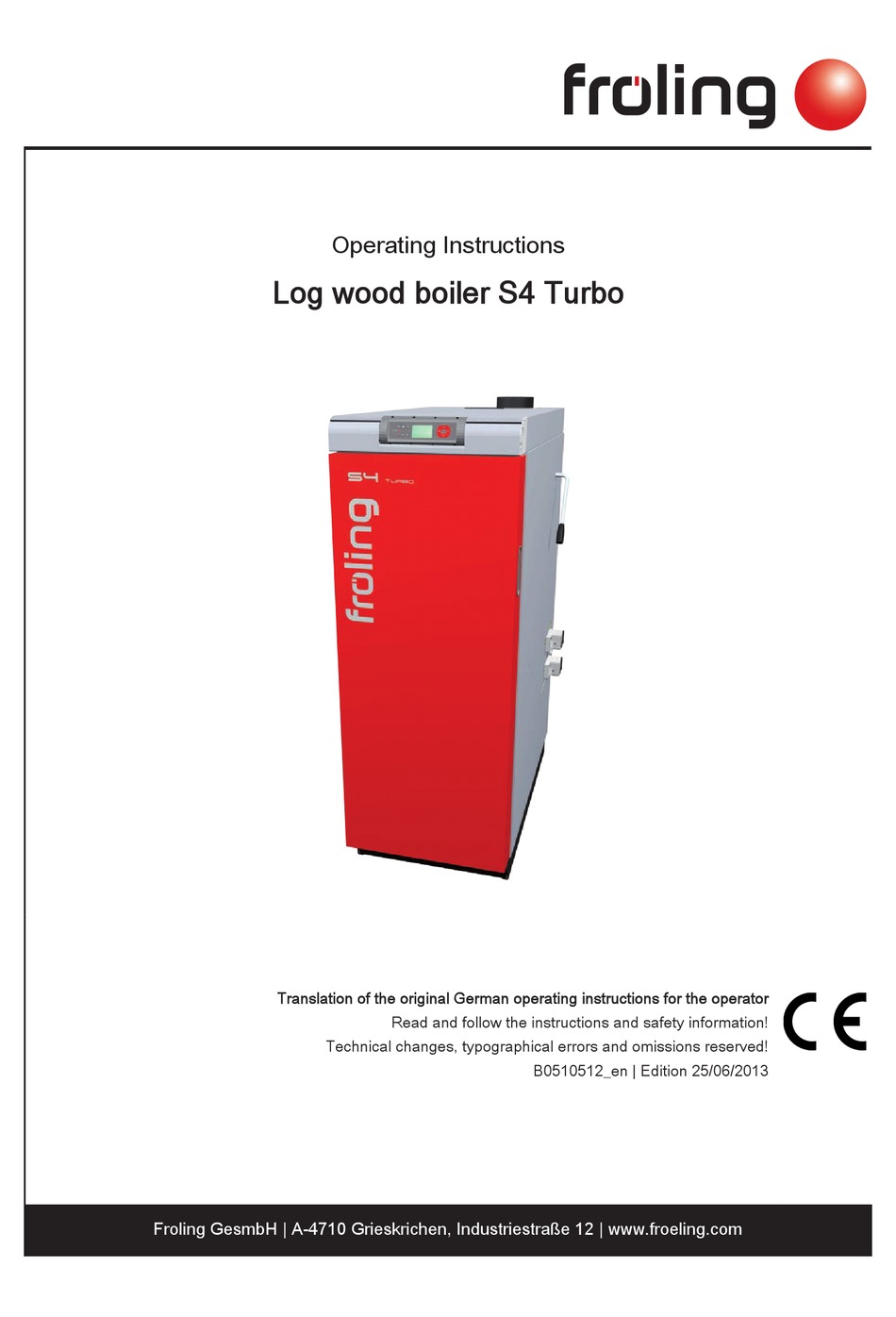 Froling S4 Turbo Operating Instructions Manual Pdf Download Manualslib