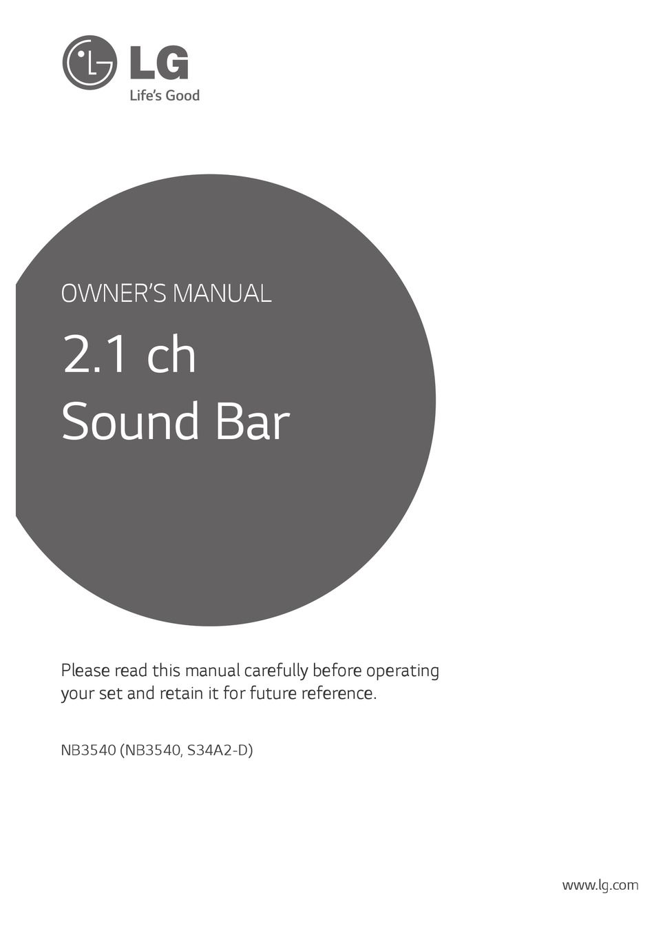 Lg Nb3540 Owner S Manual Pdf Download Manualslib