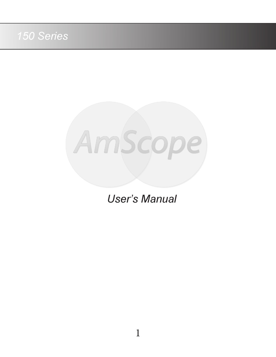 AMSCOPE 150 SERIES USER MANUAL Pdf Download ManualsLib
