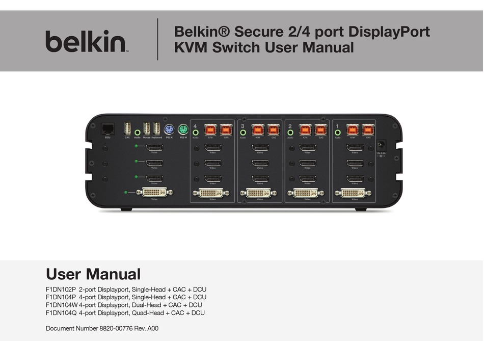 BELKIN F1DN102P USER MANUAL Pdf 
