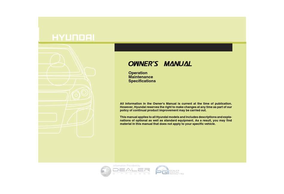 HYUNDAI ACCENT OWNER'S MANUAL Pdf Download | ManualsLib