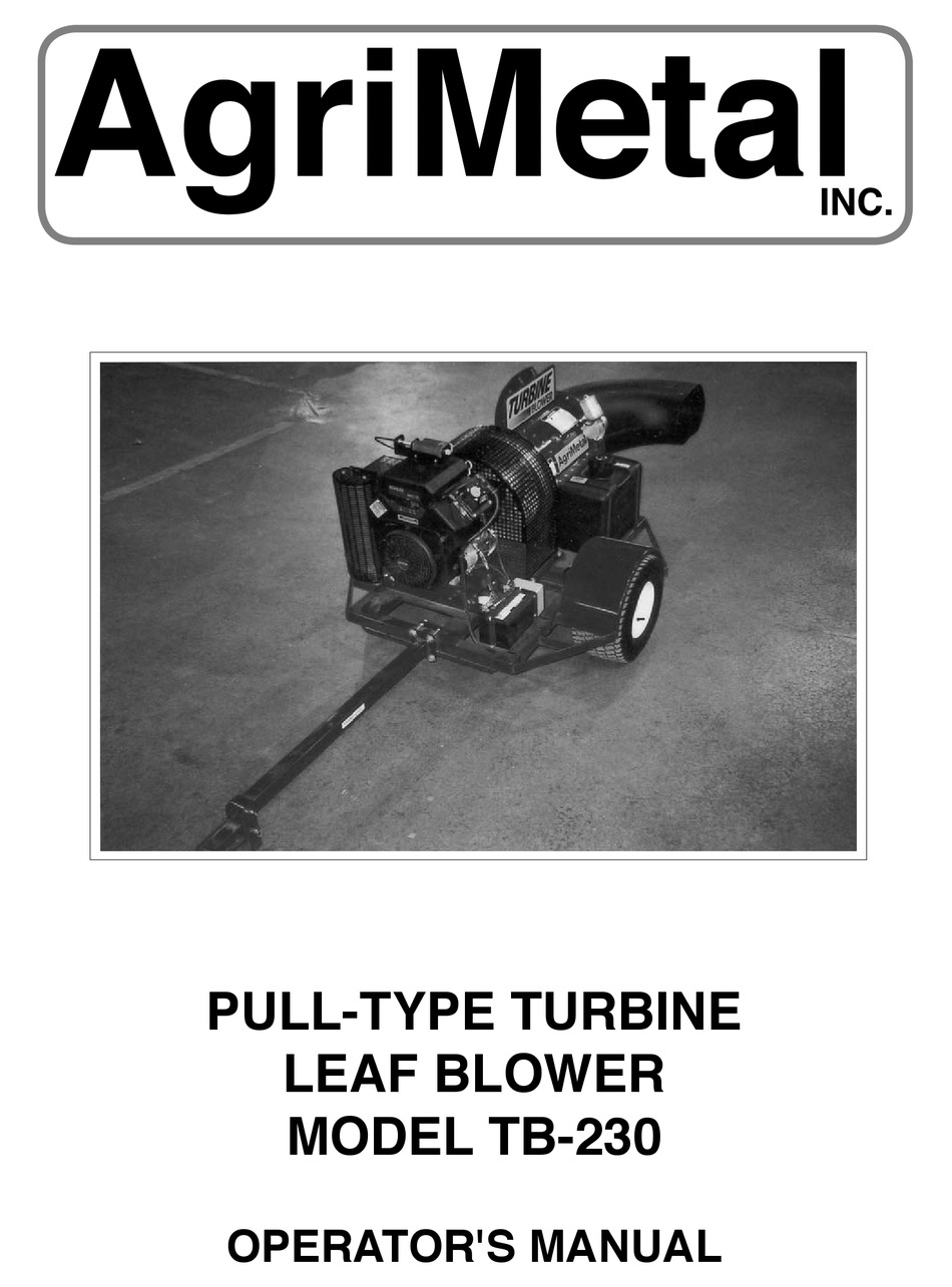 AGRIMETAL TB230 OPERATOR'S MANUAL Pdf Download ManualsLib