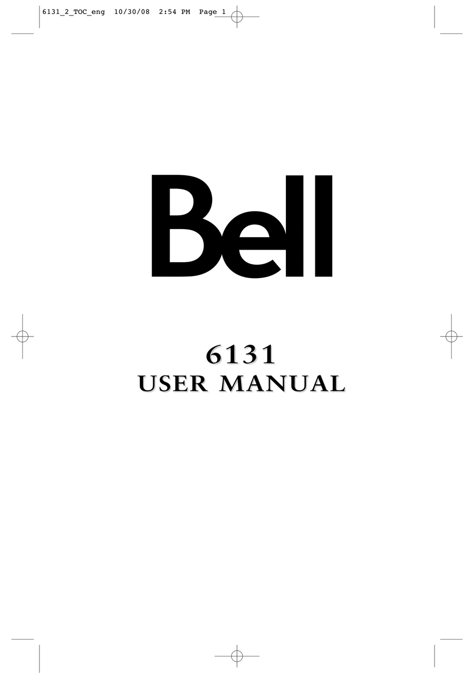 BELL 6131 USER MANUAL Pdf Download ManualsLib