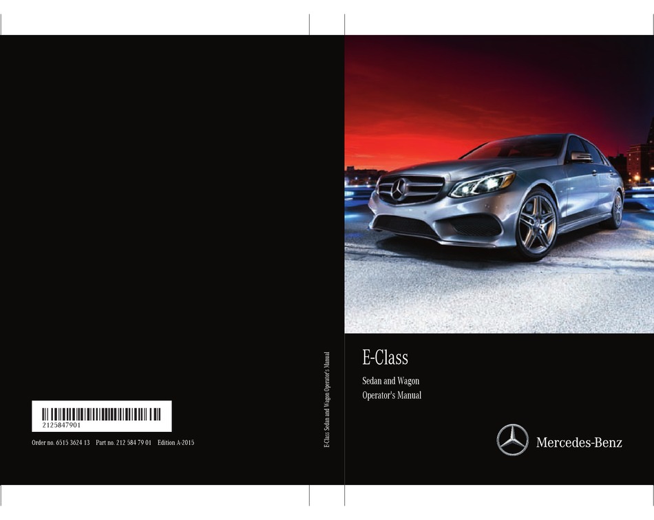 MERCEDES-BENZ E-CLASS OPERATOR'S MANUAL Pdf Download | ManualsLib