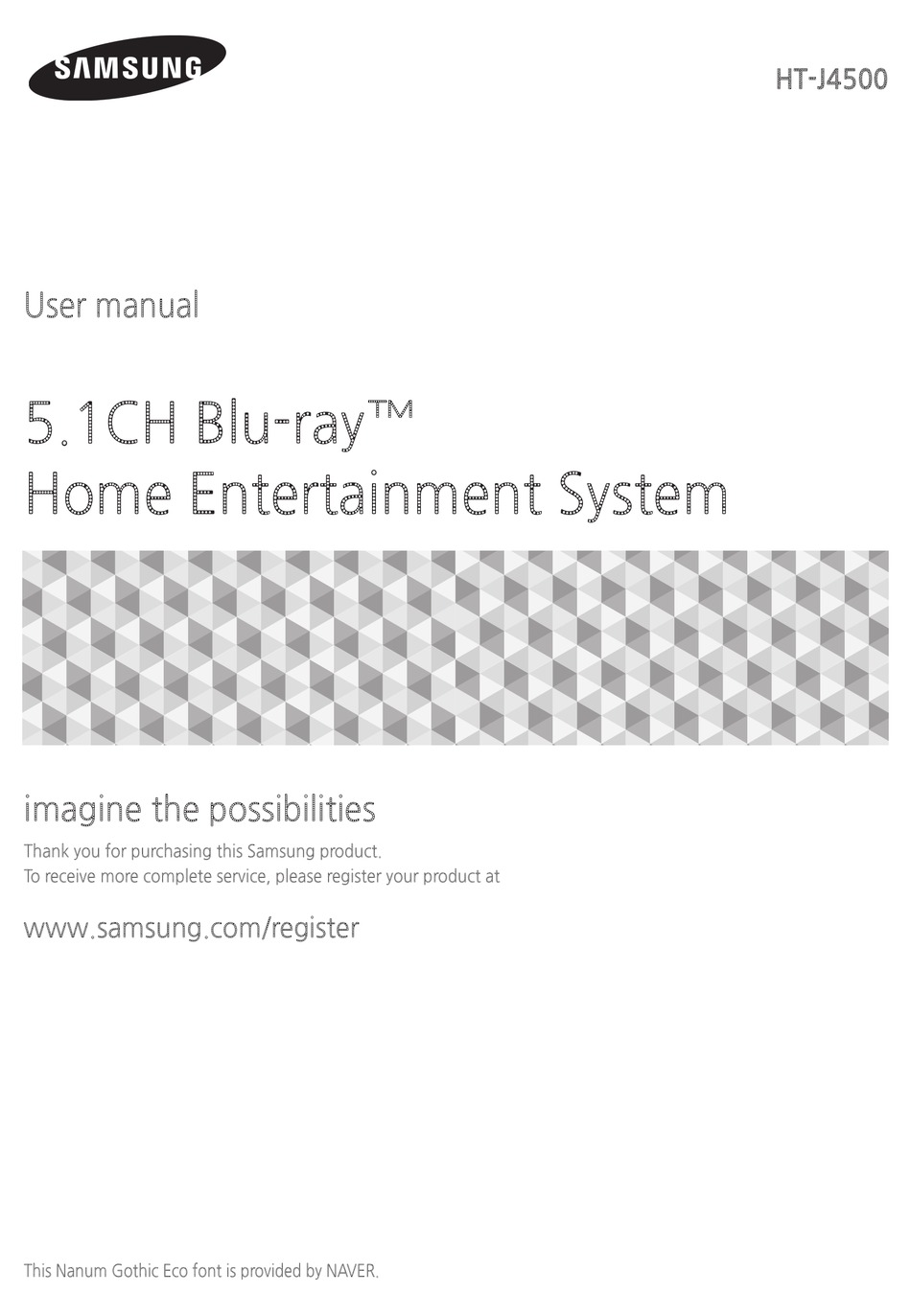 SAMSUNG HT-J4500 USER MANUAL Pdf Download | ManualsLib