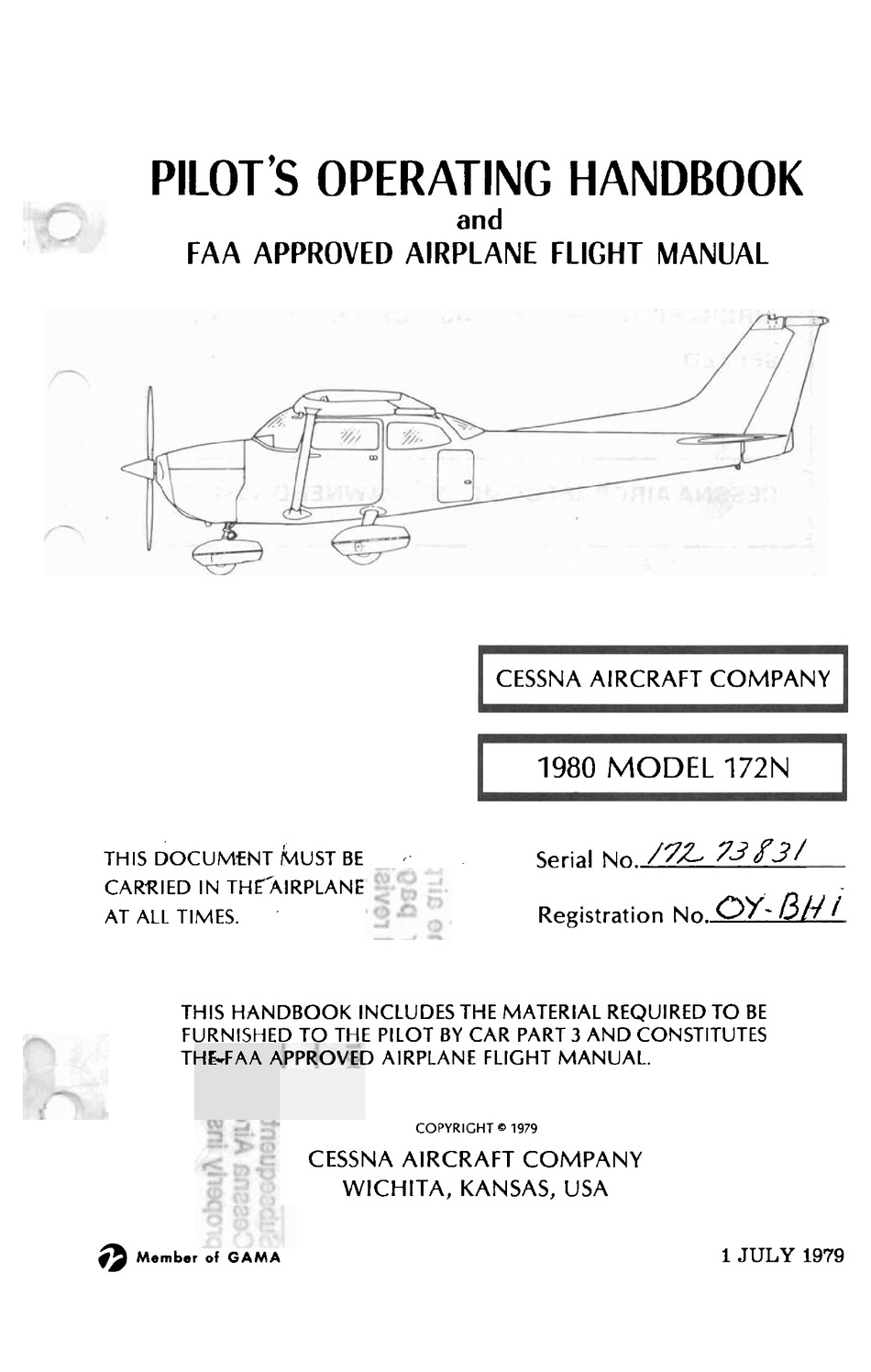 CESSNA 1980 172N PILOT OPERATING HANDBOOK Pdf Download | ManualsLib