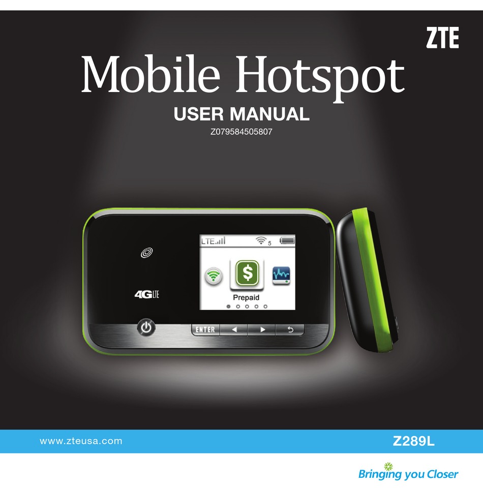 ZTE Z289L USER MANUAL Pdf Download | ManualsLib