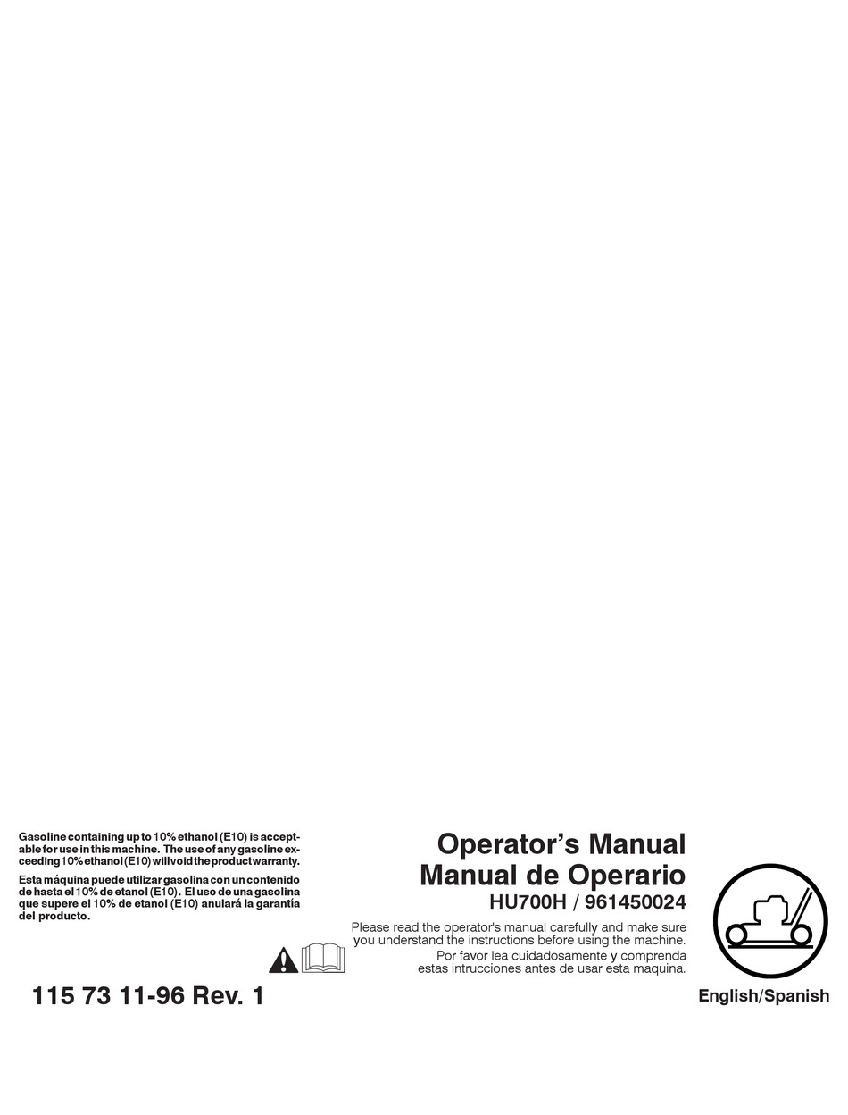 HUSQVARNA HU700H OPERATION MANUAL Pdf Download | ManualsLib