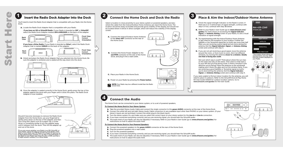SIRIUS XM RADIO DH3 QUICK START MANUAL Pdf Download ManualsLib