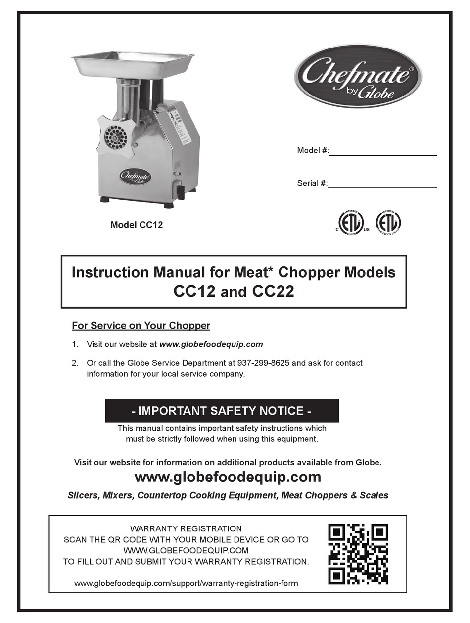 CHEFMATE CC12 INSTRUCTION MANUAL Pdf Download ManualsLib
