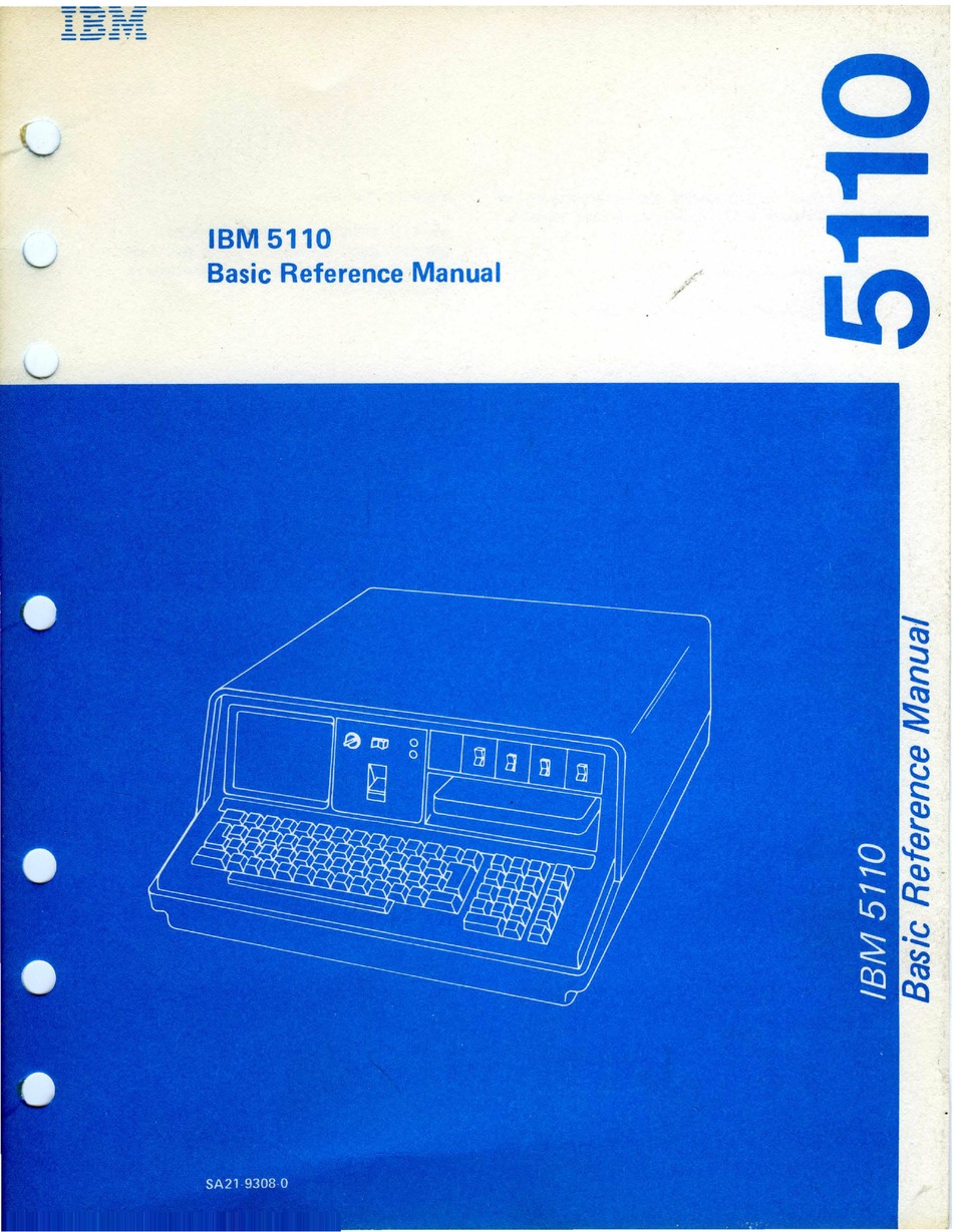 IBM 5110 BASIC REFERENCE MANUAL Pdf Download ManualsLib