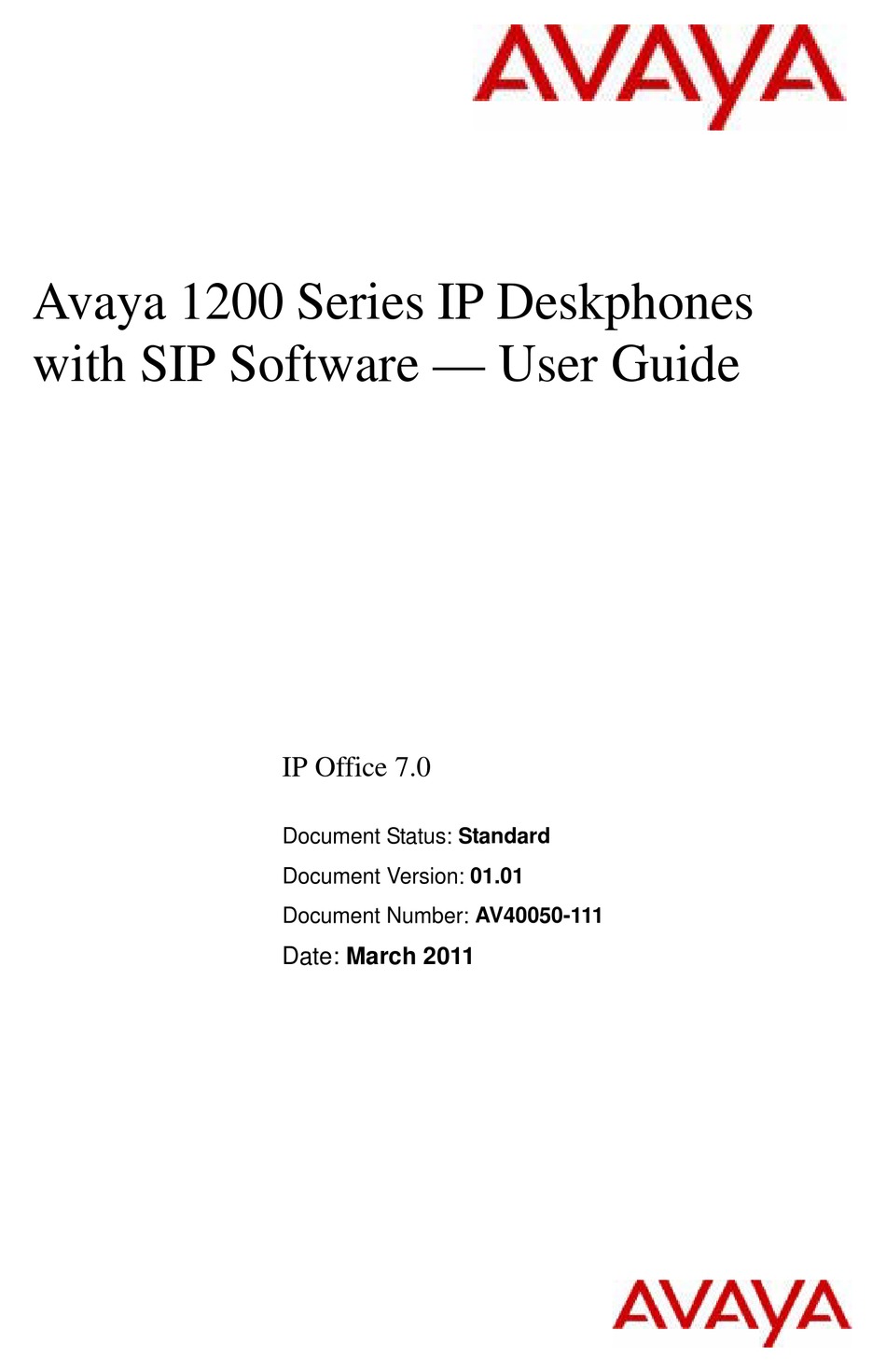 AVAYA 1200 SERIES USER MANUAL Pdf Download | ManualsLib