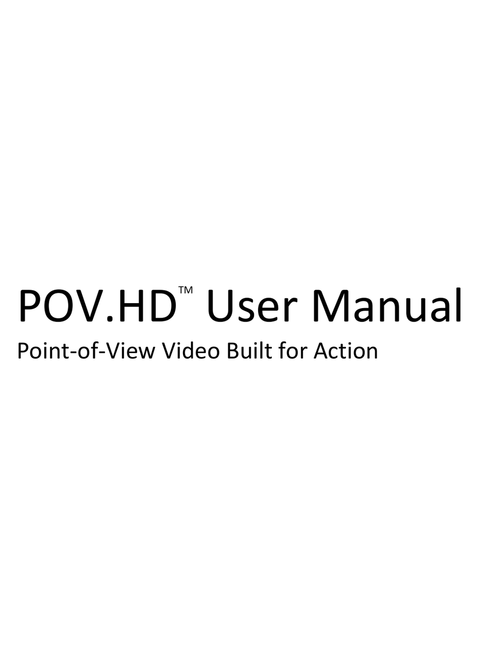 Vio Pov Povhd User Manual Pdf Download Manualslib