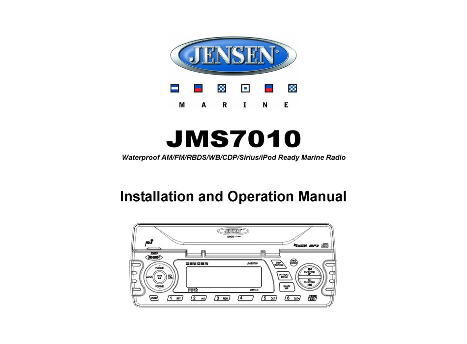 JENSEN JMS7010 INSTALLATION AND OPERATION MANUAL Pdf Download | ManualsLib