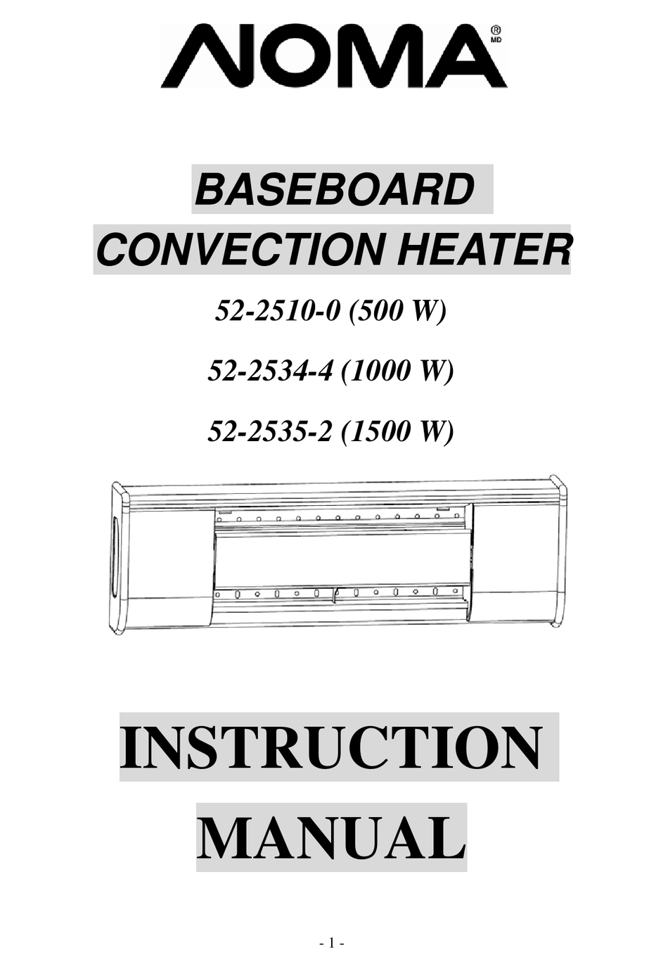 NOMA 52-2510-0 INSTRUCTION MANUAL Pdf Download | ManualsLib  Noma Convection Heater Wiring Diagram    ManualsLib