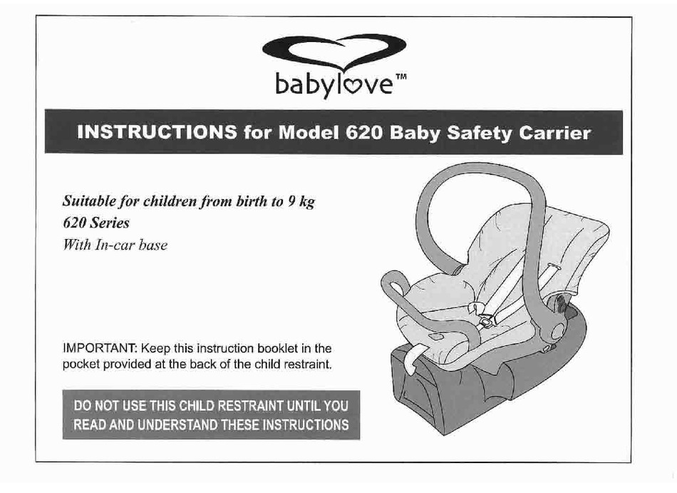 Baby love car seat manual sale