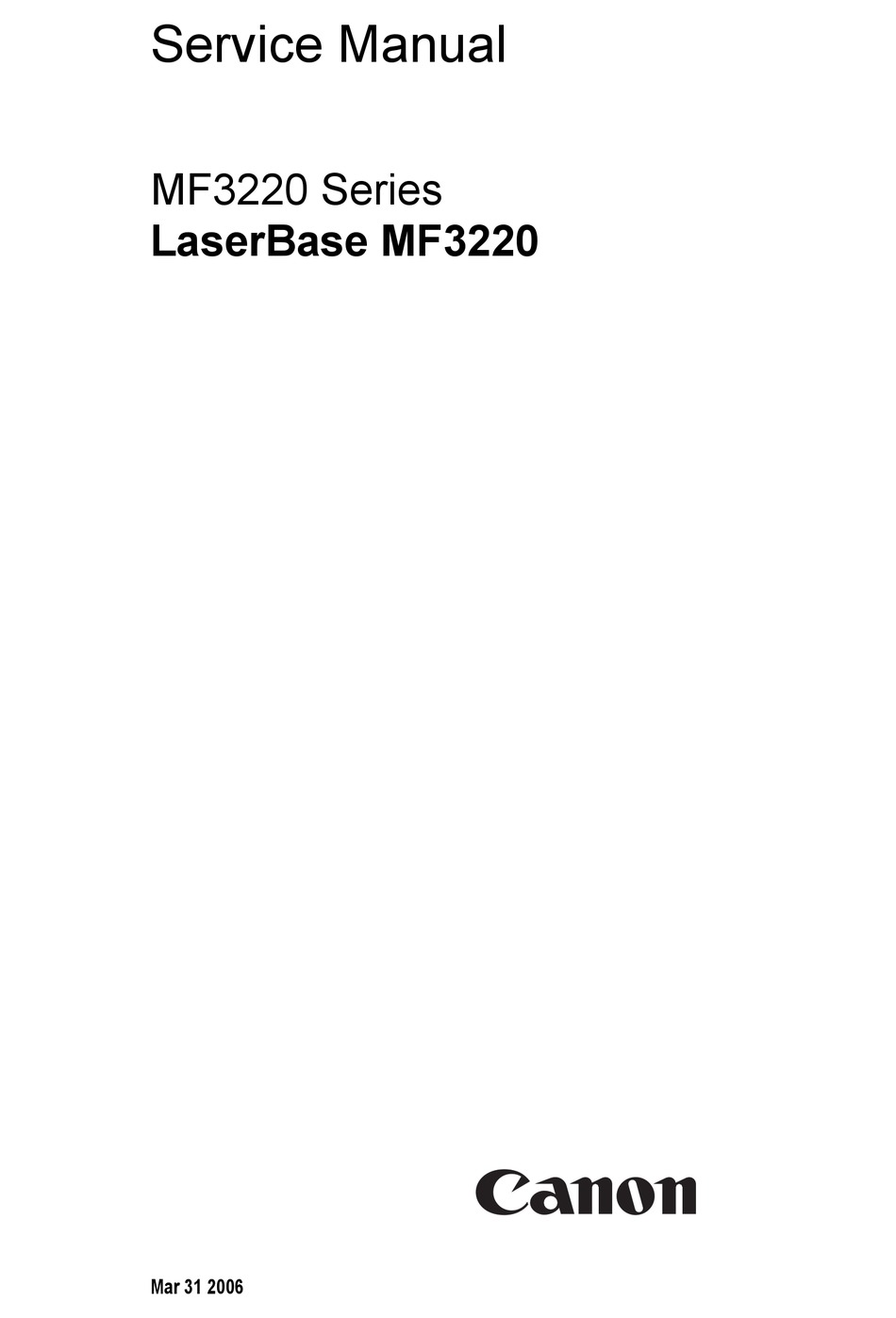 Canon Laserbase Mf3220 Series Service Manual Pdf Download Manualslib