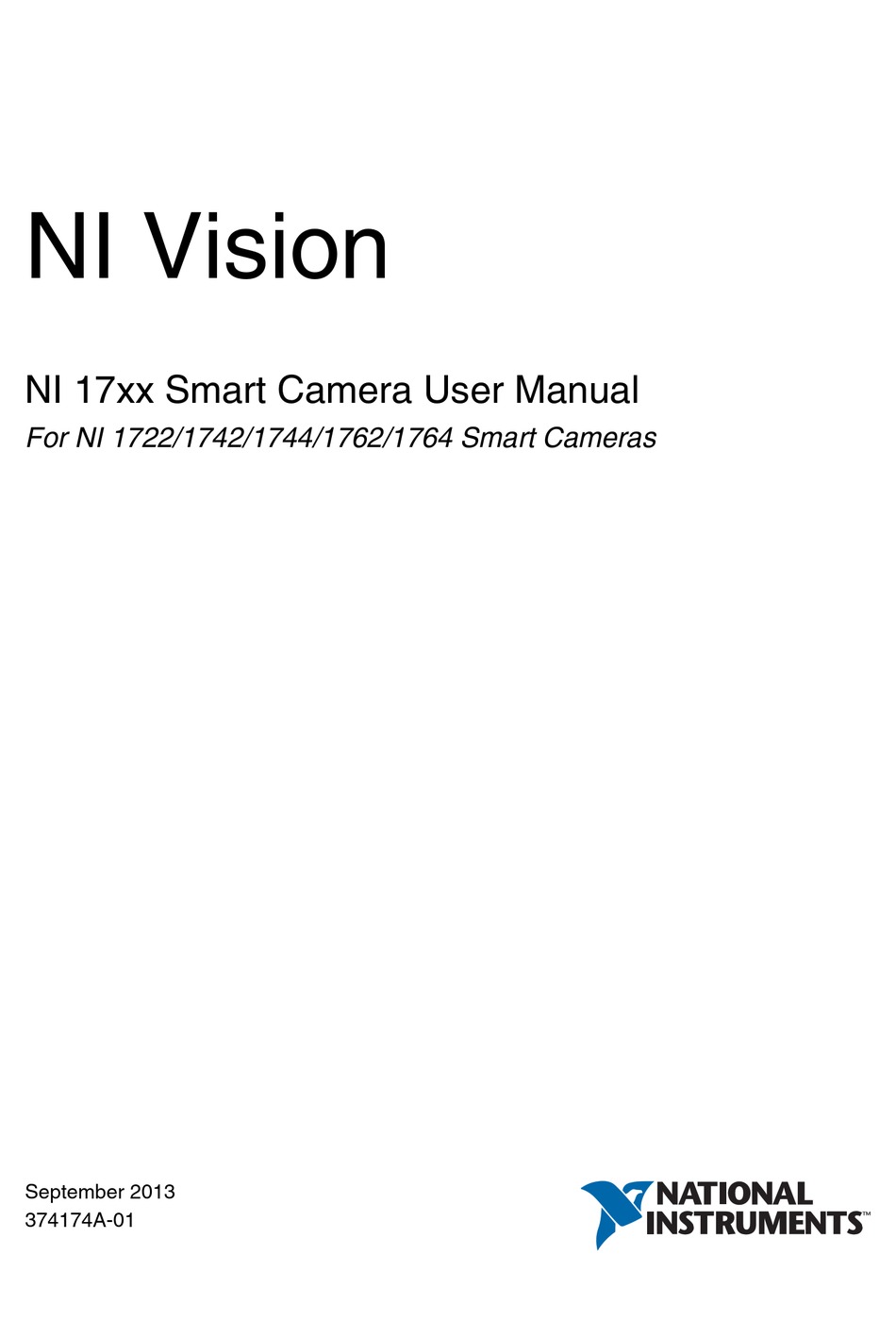 NATIONAL INSTRUMENTS NI VISION 1722 USER MANUAL Pdf Download