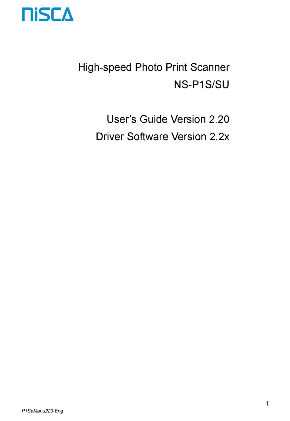 Nisca NS-P1SU High Speed High Resolution Photo Scanner Station 