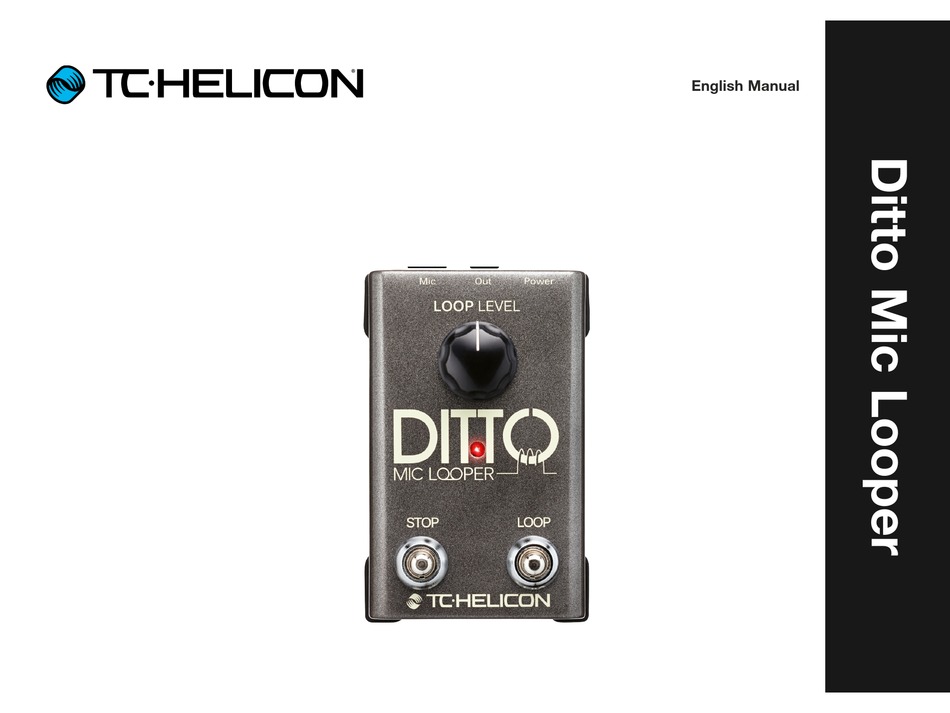 TC-HELICON DITTO MANUAL Pdf Download | ManualsLib