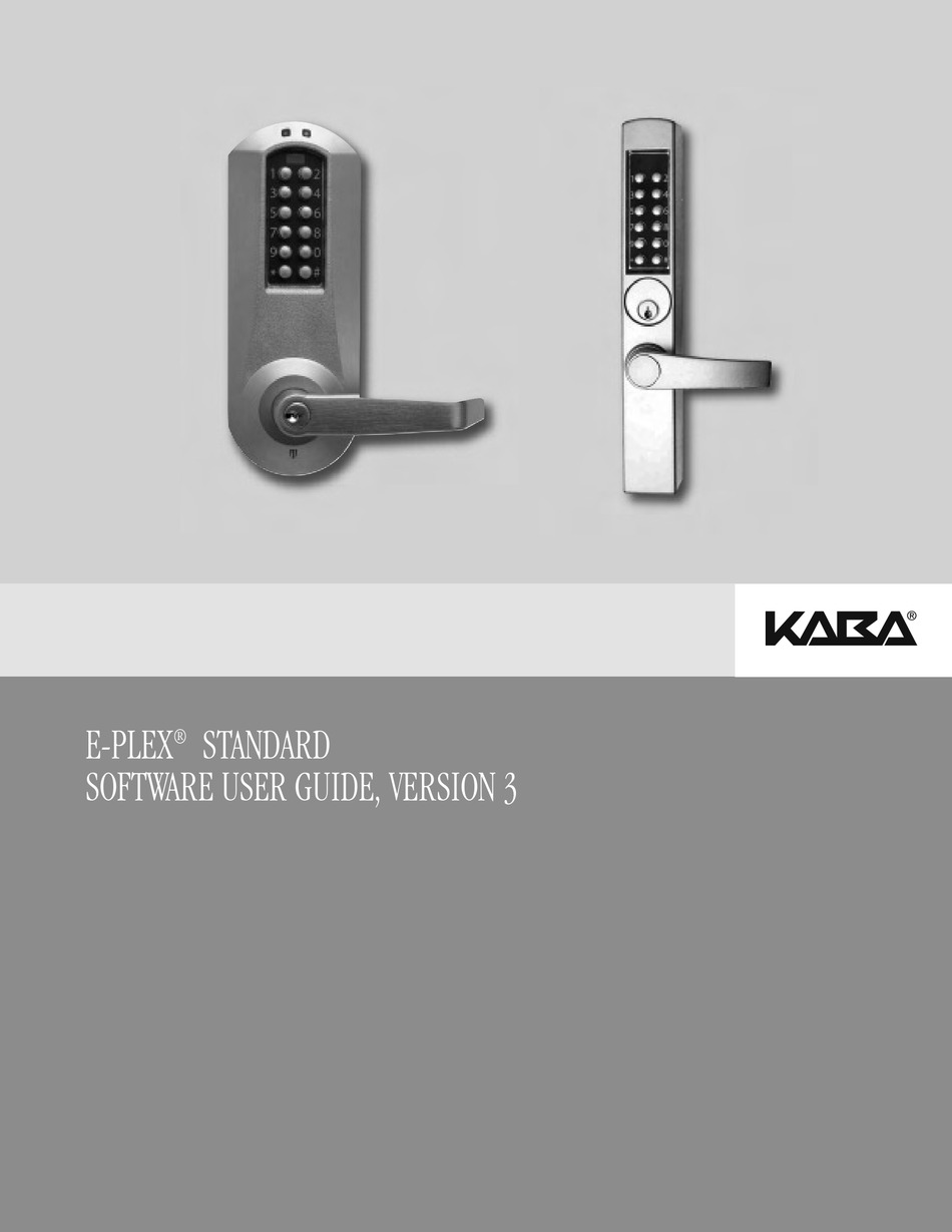 Kaba E Plex Standard Series User Manual Pdf Download Manualslib