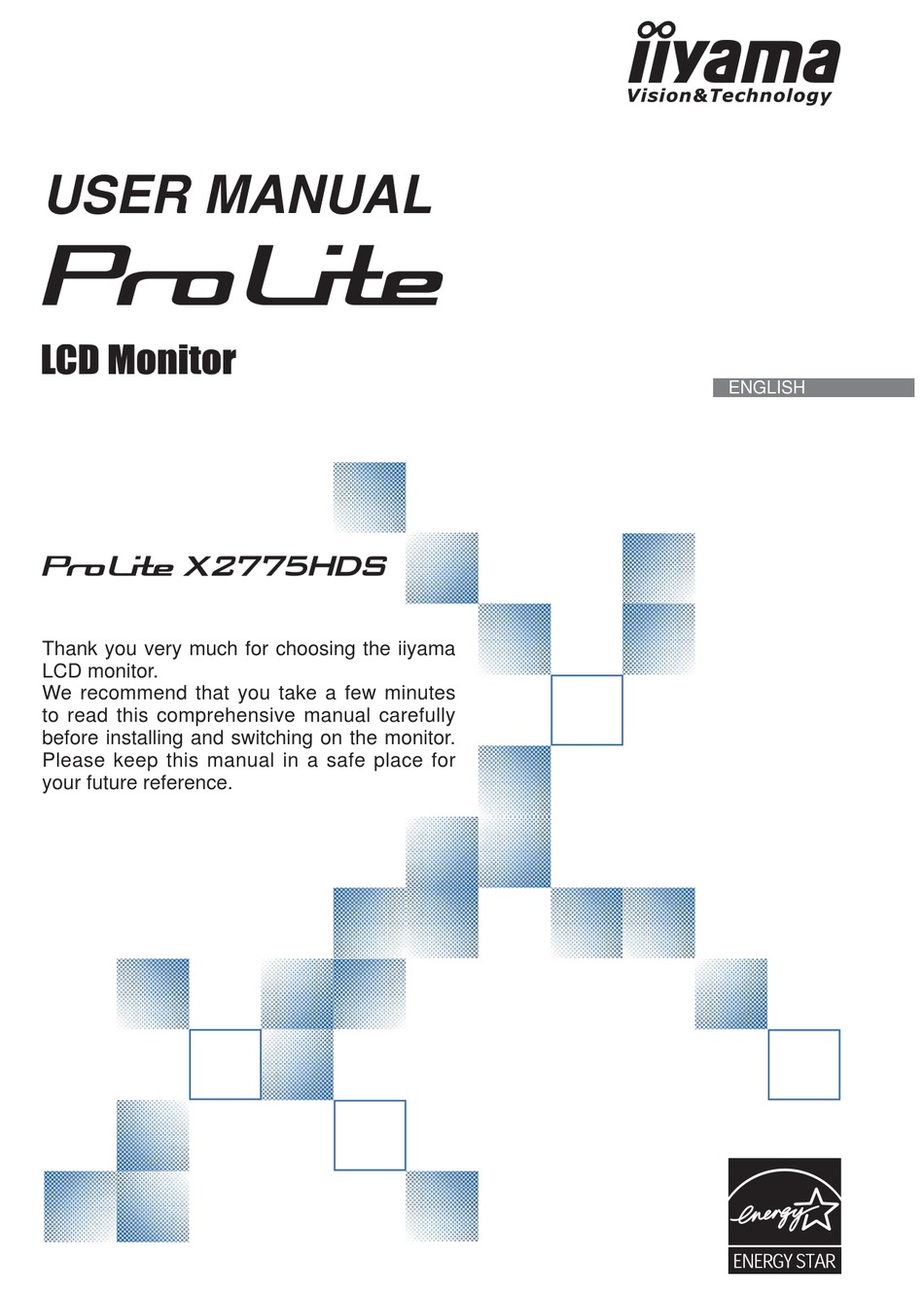 IIYAMA PROLITE X2775HDS USER MANUAL Pdf Download | ManualsLib