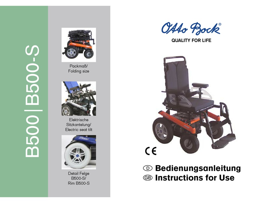 OTTO BOCK B500 INSTRUCTIONS FOR USE MANUAL Pdf Download | ManualsLib