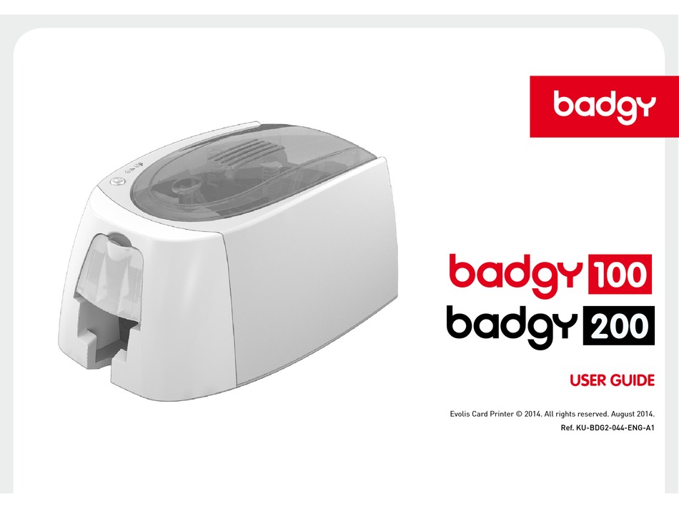 Evolis Badgy 100 User Manual Pdf Download Manualslib