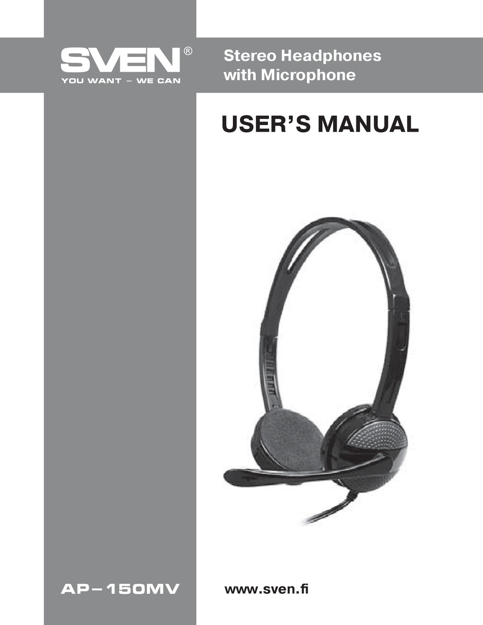 SVEN AP-150MV USER MANUAL Pdf Download | ManualsLib
