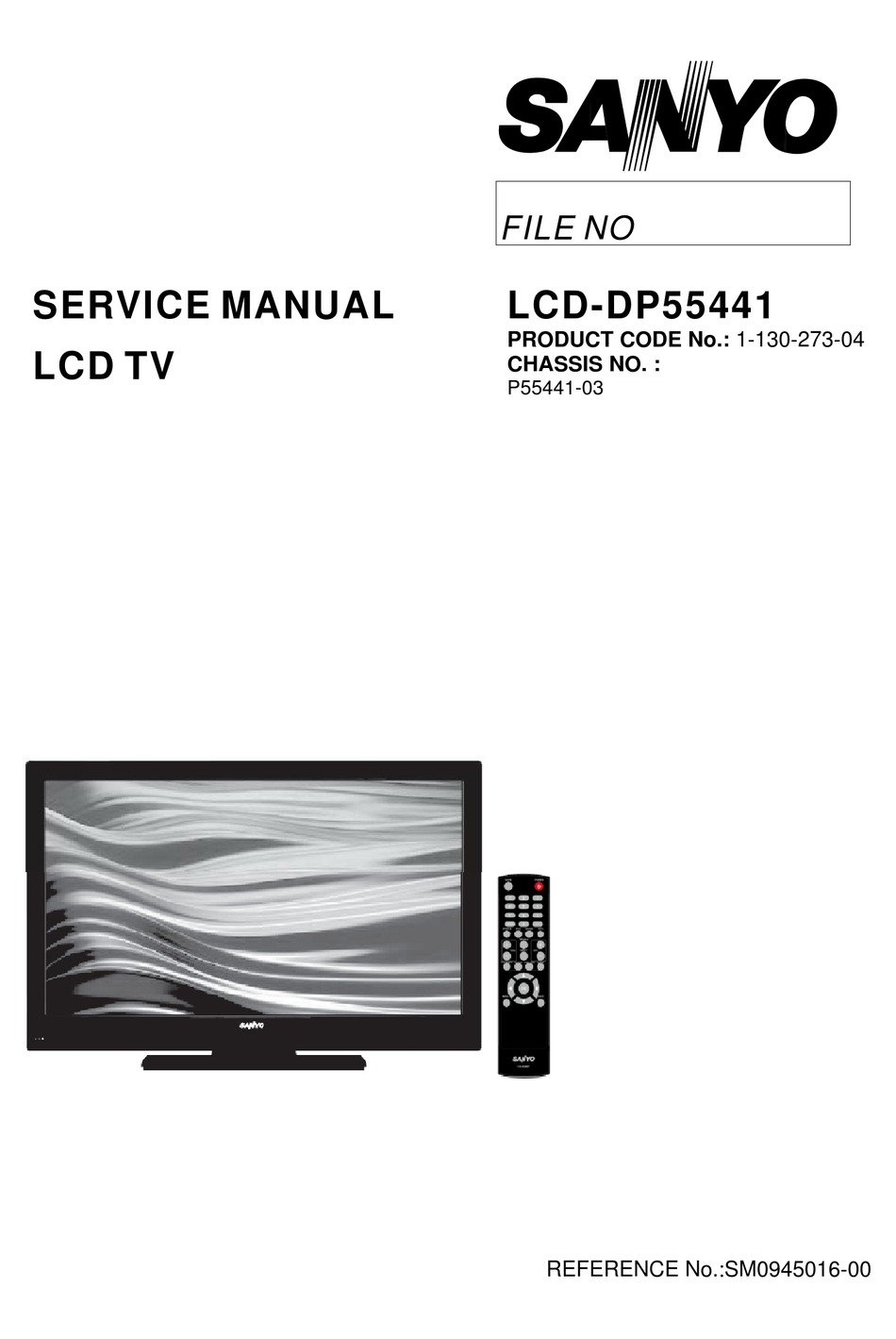 SANYO LCD-DP55441 SERVICE MANUAL Pdf Download | ManualsLib