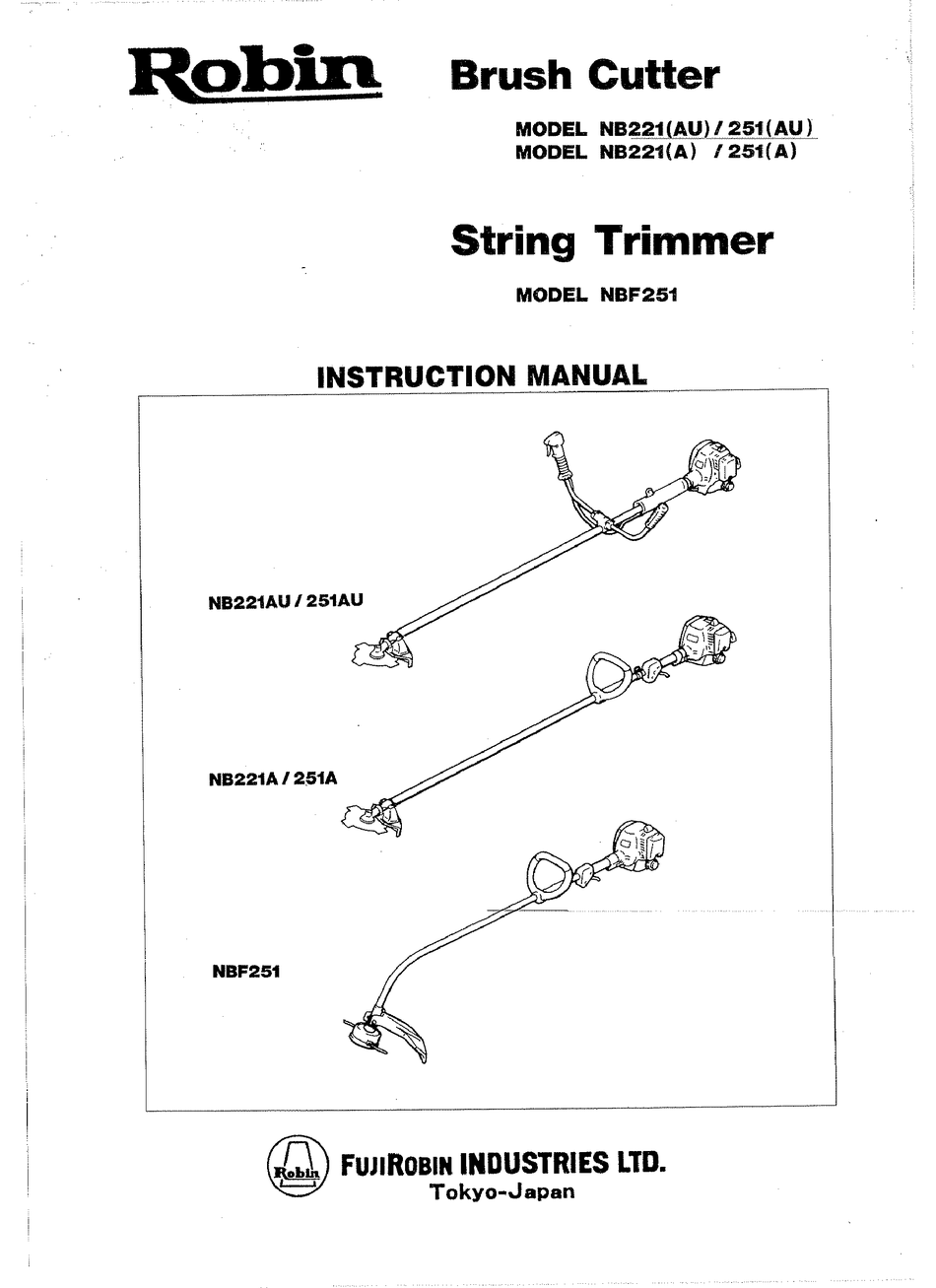 ROBIN NB221(AU) INSTRUCTION MANUAL Pdf Download | ManualsLib