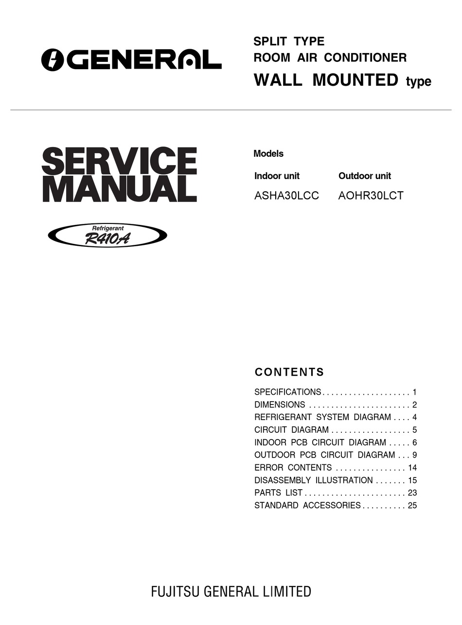 GENERAL ASHA30LCC SERVICE MANUAL Pdf Download | ManualsLib