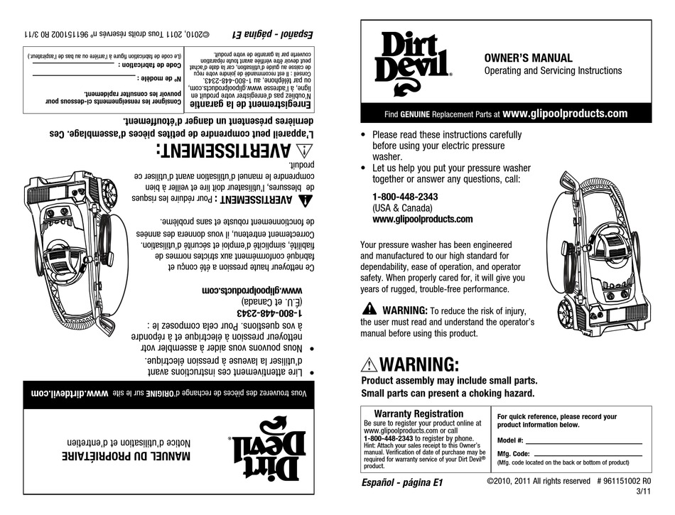 Dirt Devil Nd40100 Owner S Manual Pdf Download Manualslib