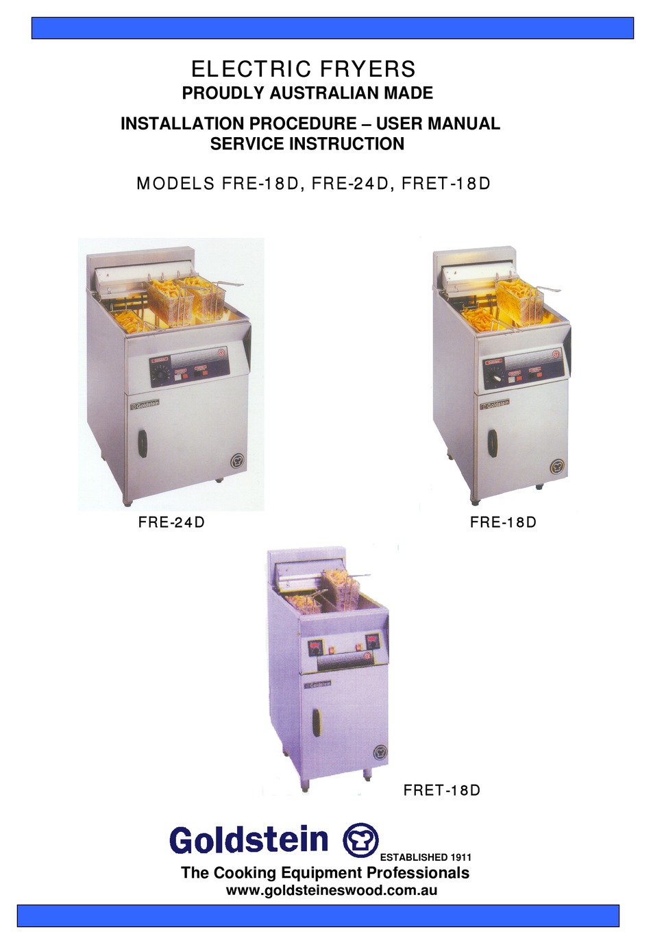 GOLDSTEIN FRE18D USER MANUAL Pdf Download ManualsLib