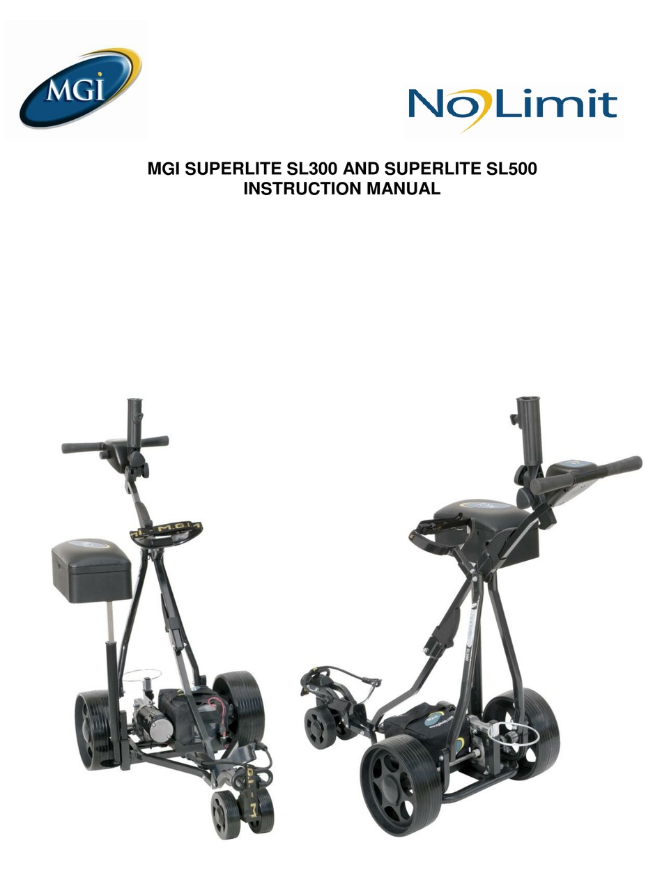 MGI SUPERLITE SL300 INSTRUCTION MANUAL 