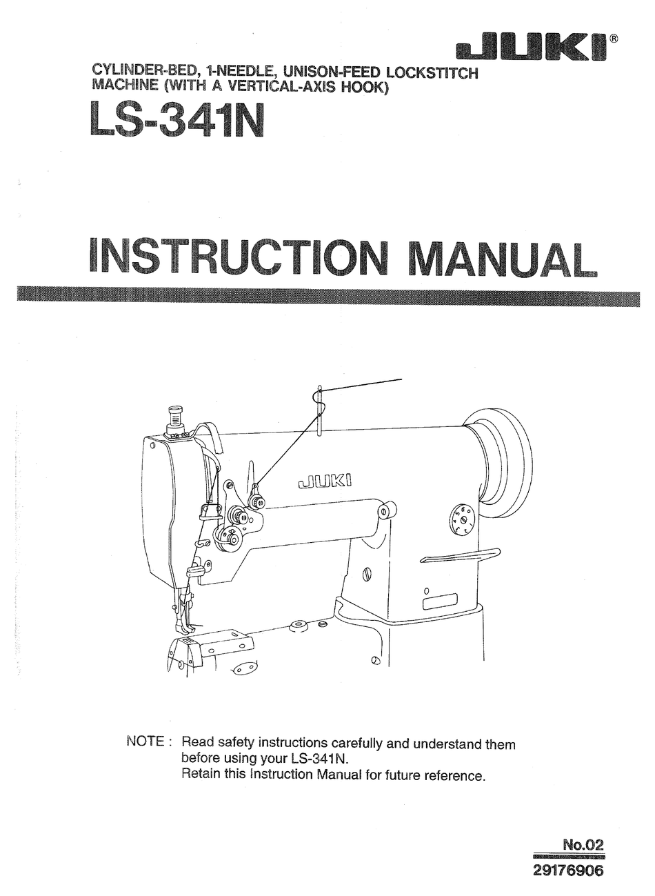 JUKI LS341N INSTRUCTION MANUAL Pdf Download ManualsLib