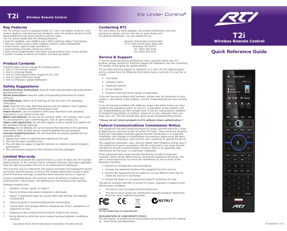 rti remote reset