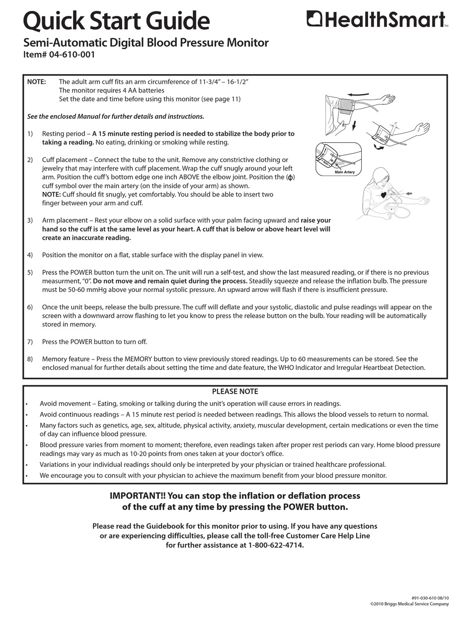 Healthsmart 04-610-001 Healthsmart Standard Semi