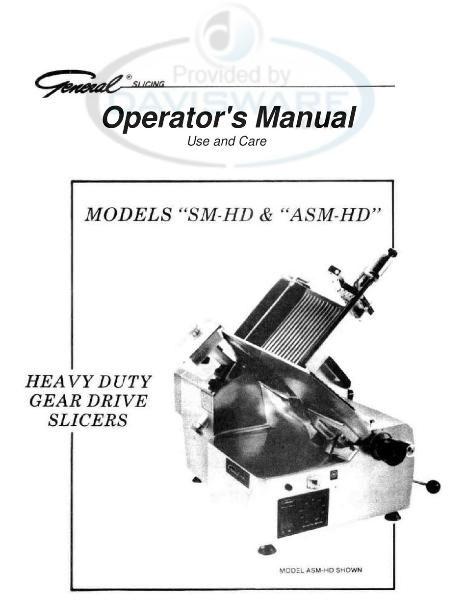 General - GSE012, General Foodservice Manual Commercial Food Slicer, 1